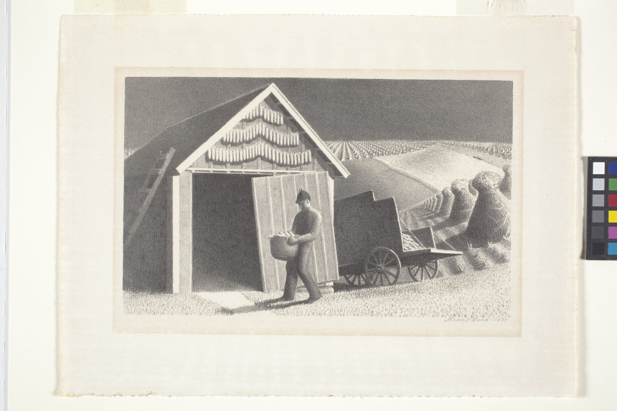 Tempo di semina e raccolto da Grant Wood