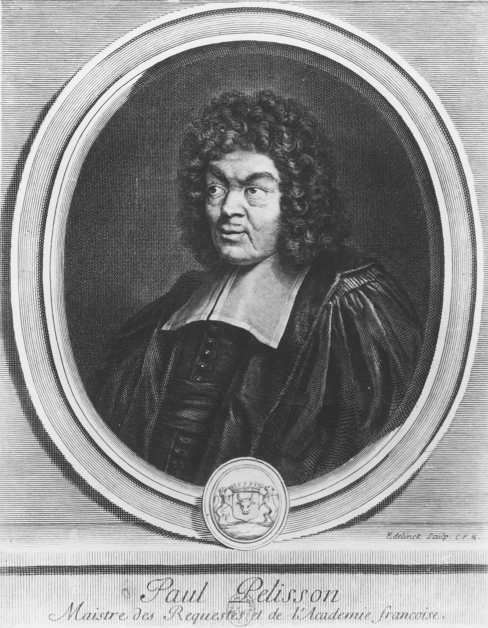Ritratto di Paul Pellisson da Gérard Edelinck