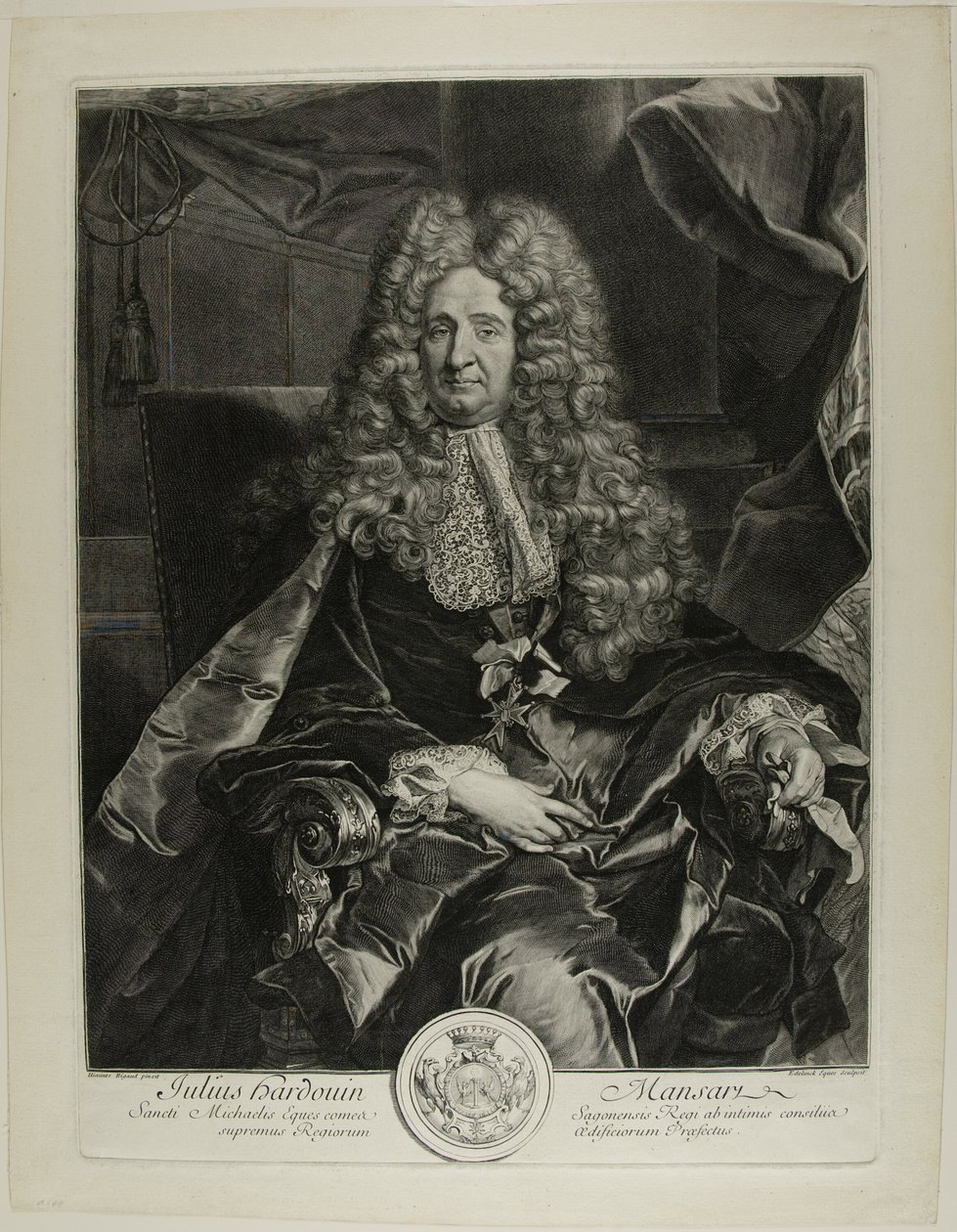 Jules Hardouin Mansart da Gérard Edelinck