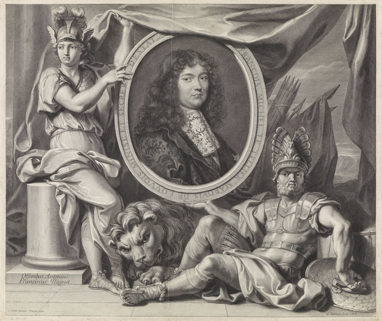 Ritratto di François-Michel Le Tellier da Gérard Edelinck