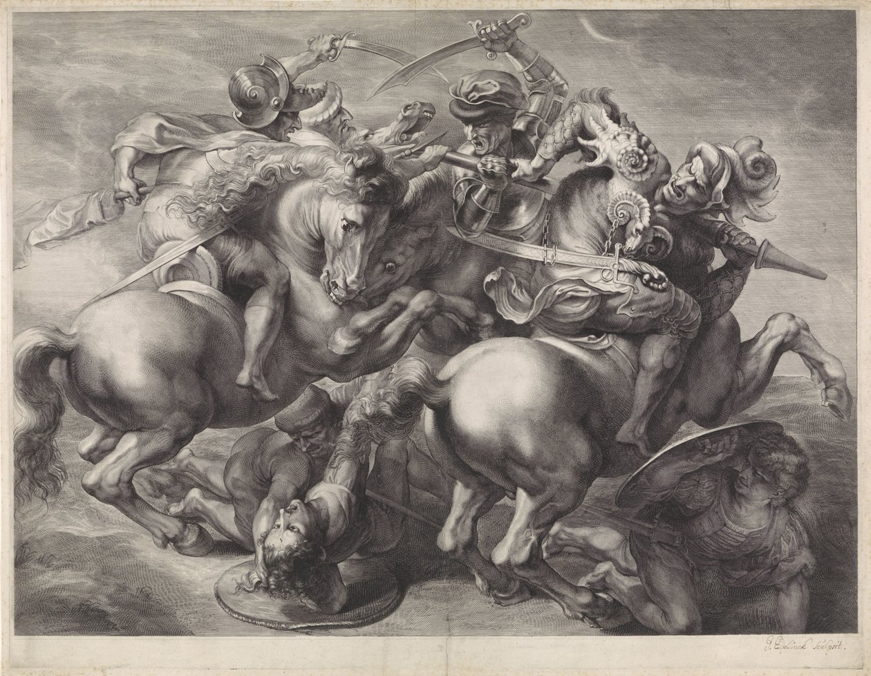 Battaglia di cavalieri da Gérard Edelinck