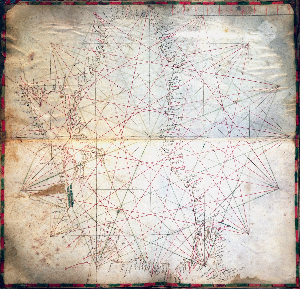 Mappa del Mar Nero da Grazioso Benincasa