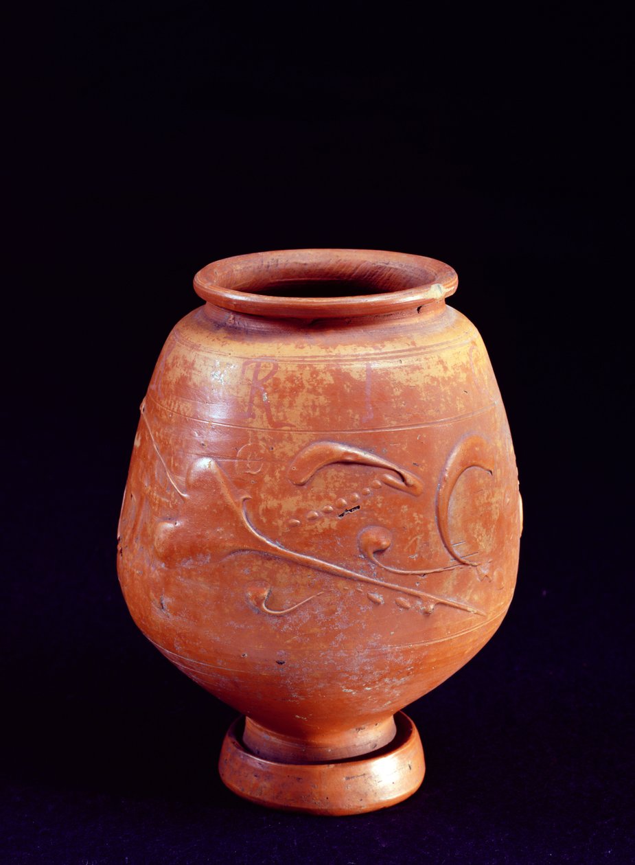 Calice con decorazione floreale (terracotta) da Greco Roman