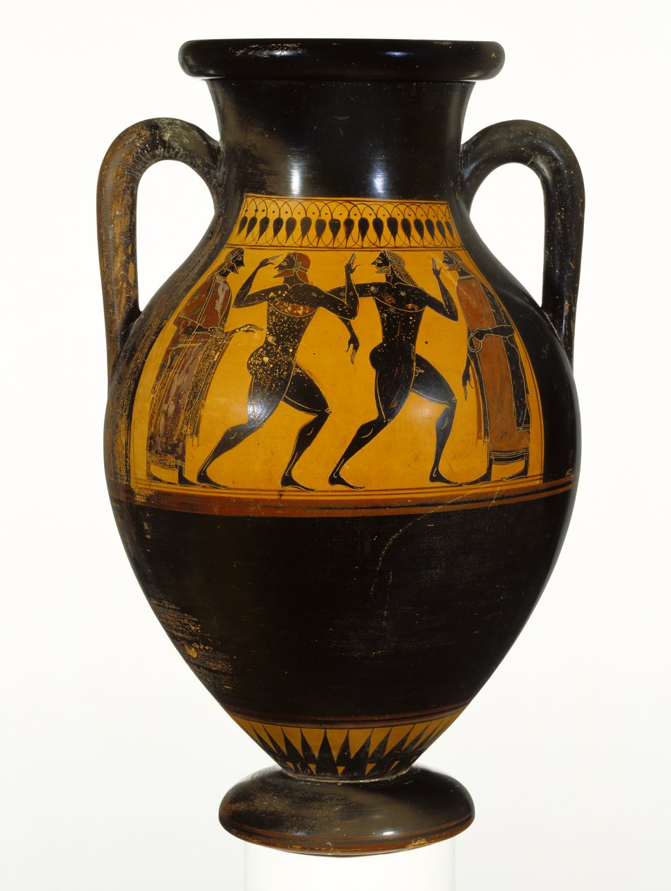 Anfora attica a figure nere con danzatori da Greek
