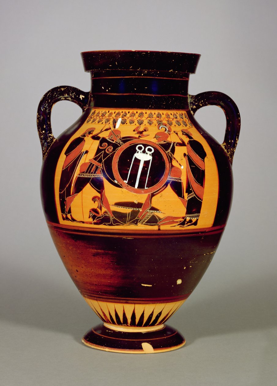 Anfora panciuta raffigurante Priamo e Achille, c.550 a.C. da Greek