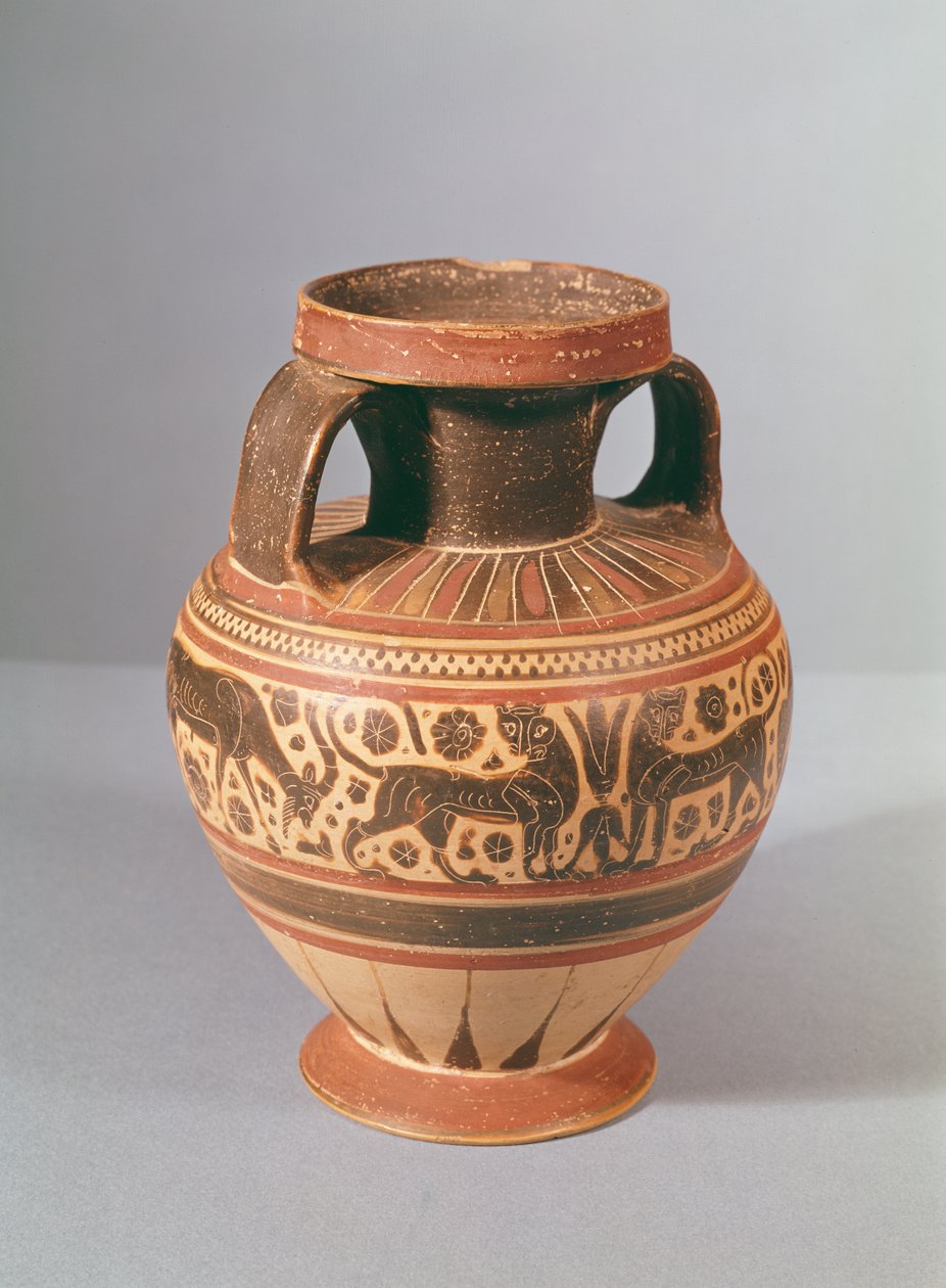 Anfora in stile corinzio, c.600 a.C. da Greek