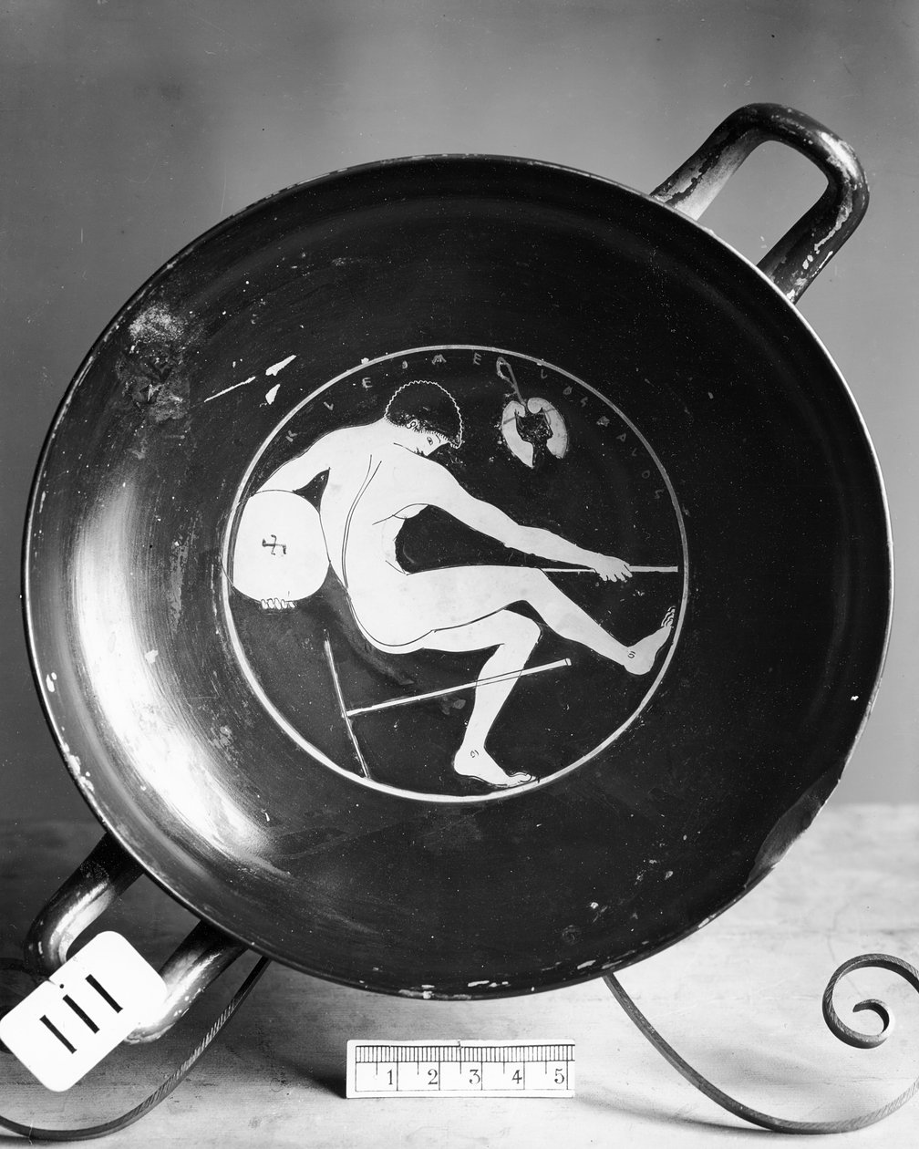 Piatto raffigurante un lanciatore di disco, possibilmente di Cleomelos da Greek