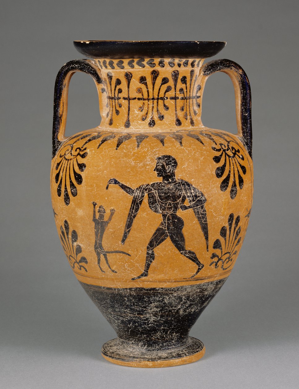 Anfora etrusca a figure nere, c.490 a.C. da Greek