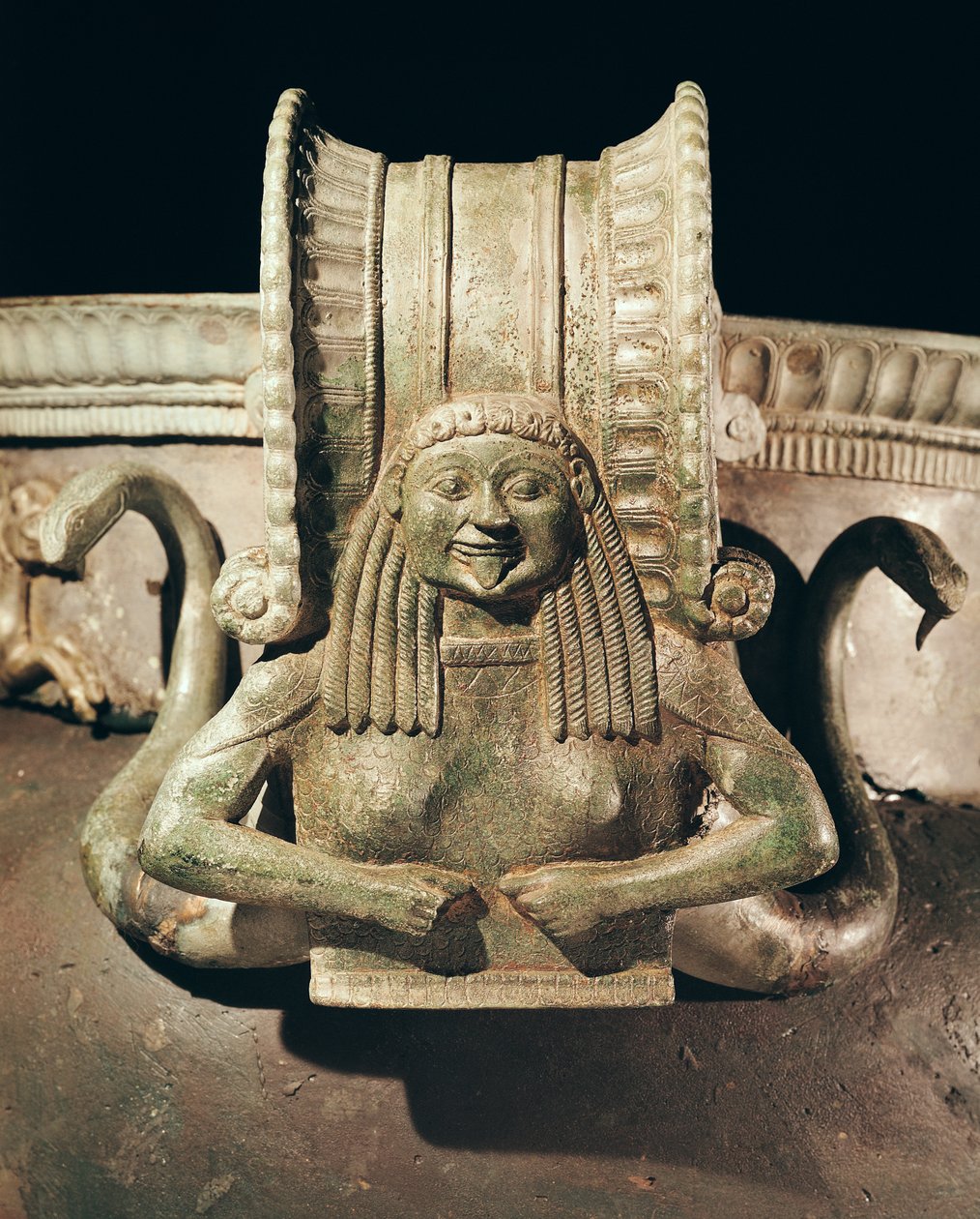 Cratere (dettaglio del manico) da Greek