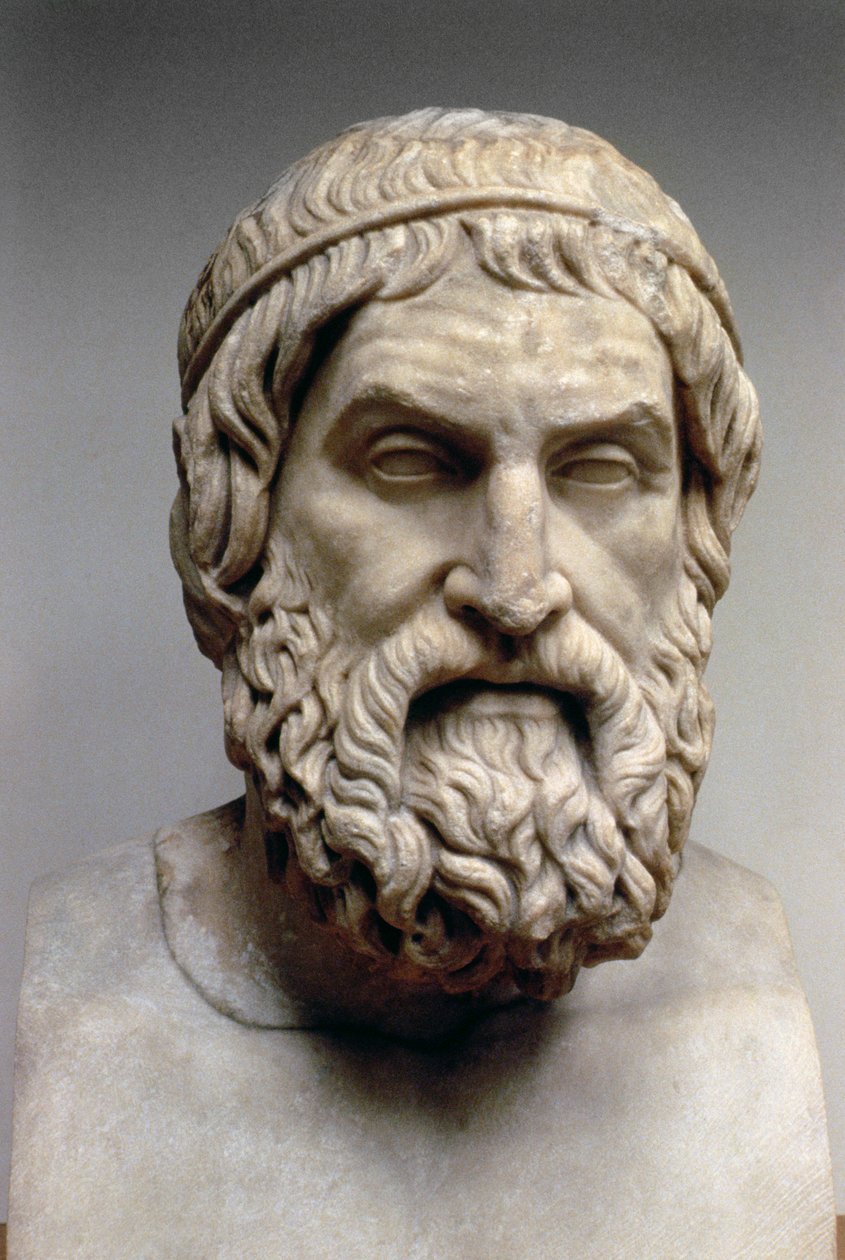 Busto ritratto di Sofocle (c.496-05 a.C.) da Greek