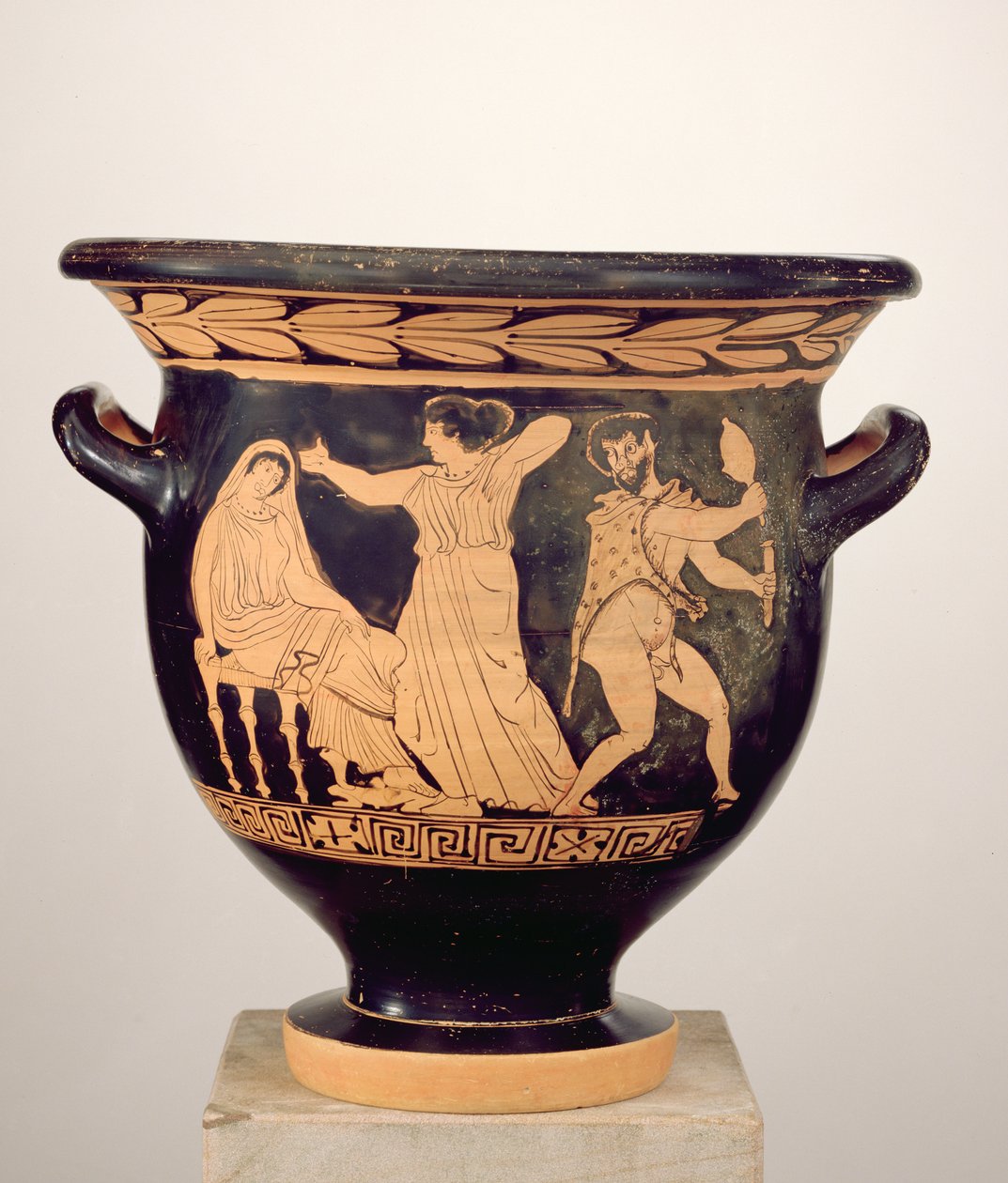 Cratere a campana a figure rosse, 400-25 a.C. da Greek School