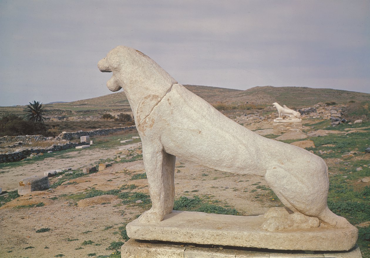 Vista della terrazza del leone da Greek