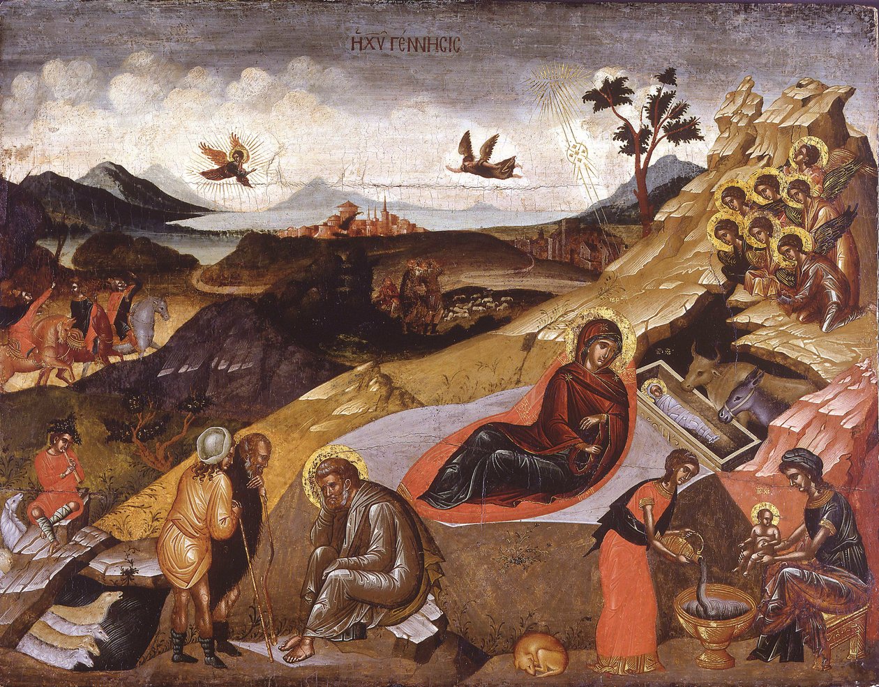 La Natività di Cristo da Greek icon