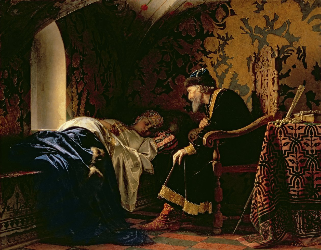 Lo Zar Ivan il Terribile ammira Vasilia Melentevna, 1875 da Grigori Semenovich Sedov