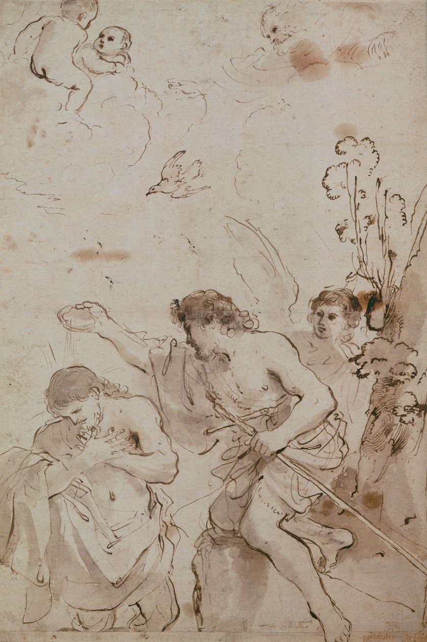 Battesimo di Cristo da Giovanni Francesco Barbieri