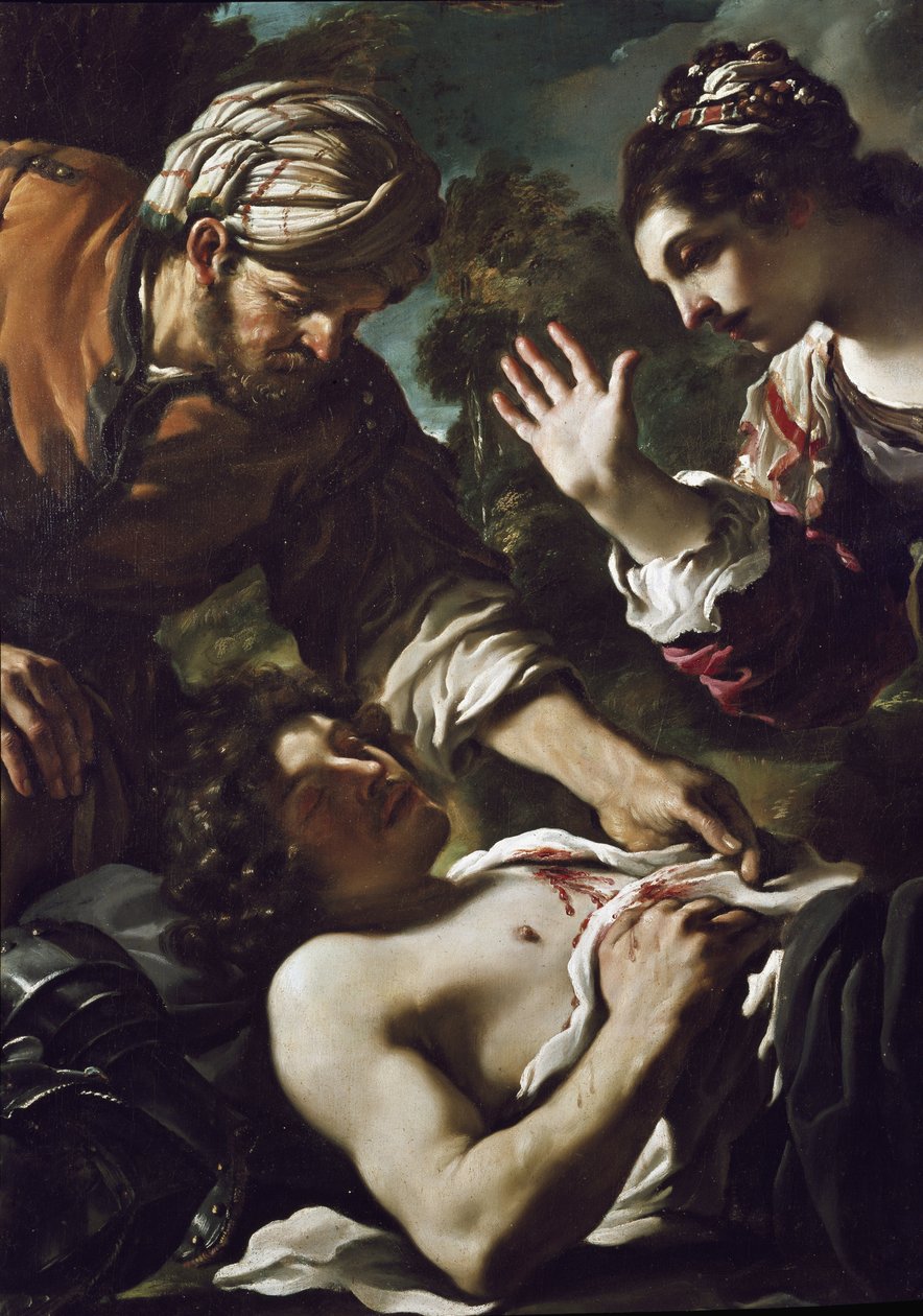 Erminia scopre Tancredi (dettaglio) da Guercino