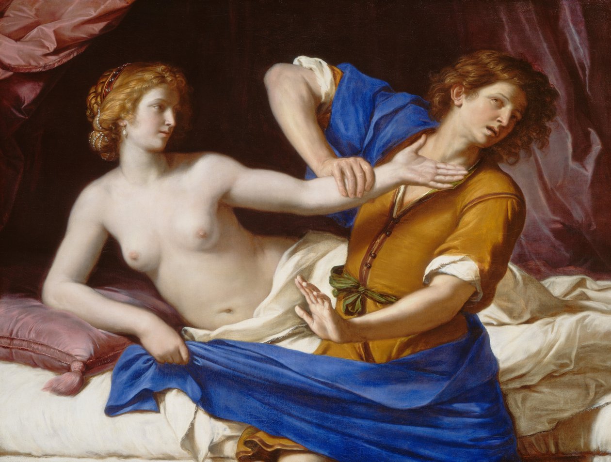 Giuseppe e la moglie di Potifar da Guercino