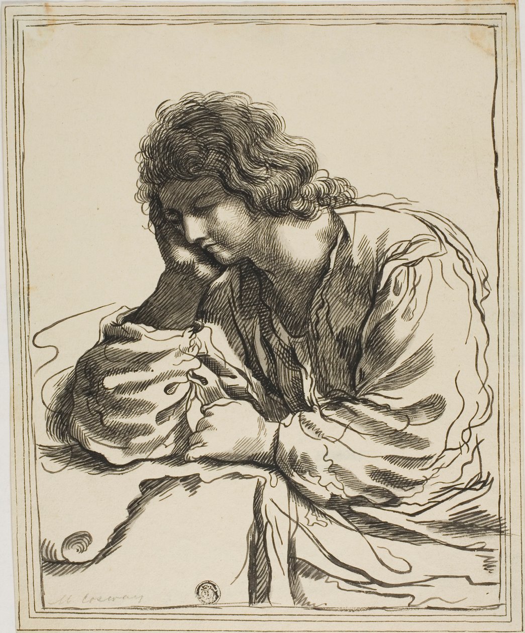 San Giovanni Evangelista in meditazione da Guercino