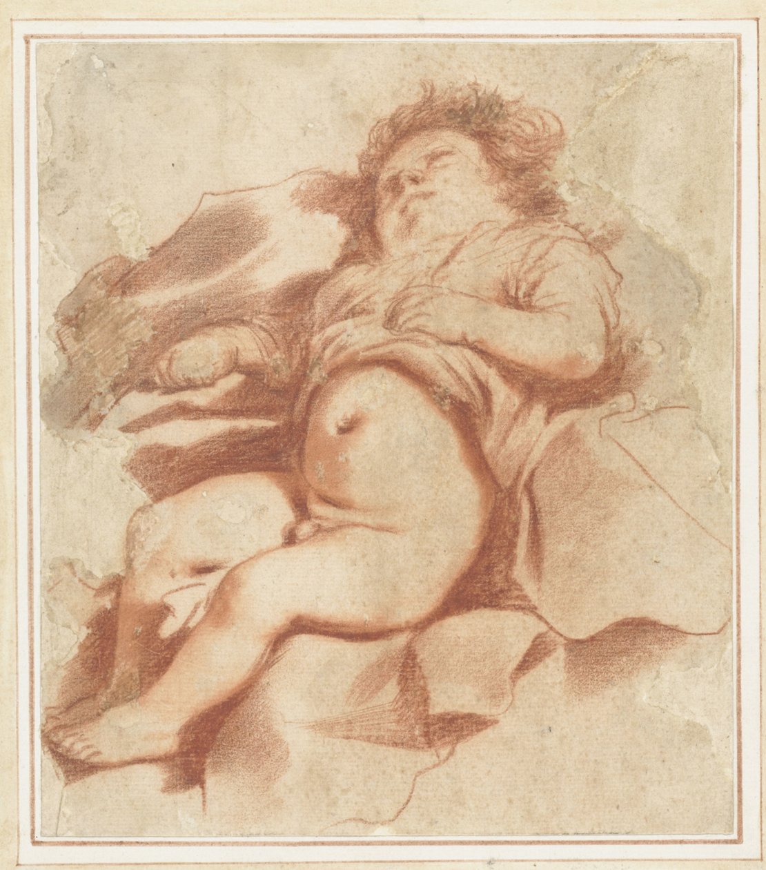 Studio di un bambino che dorme da Guercino