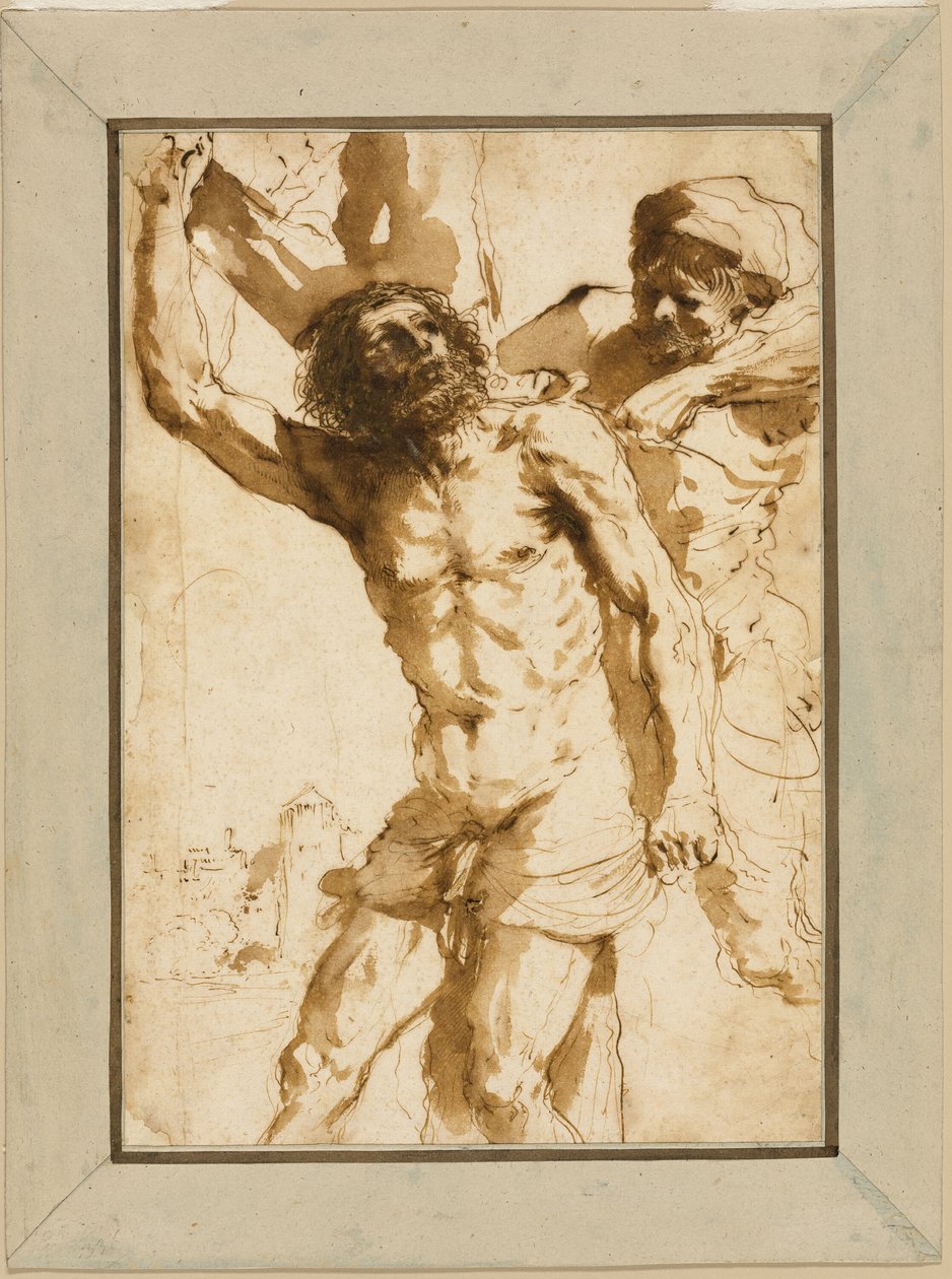 Studio per "Il martirio di San Bartolomeo" da Guercino