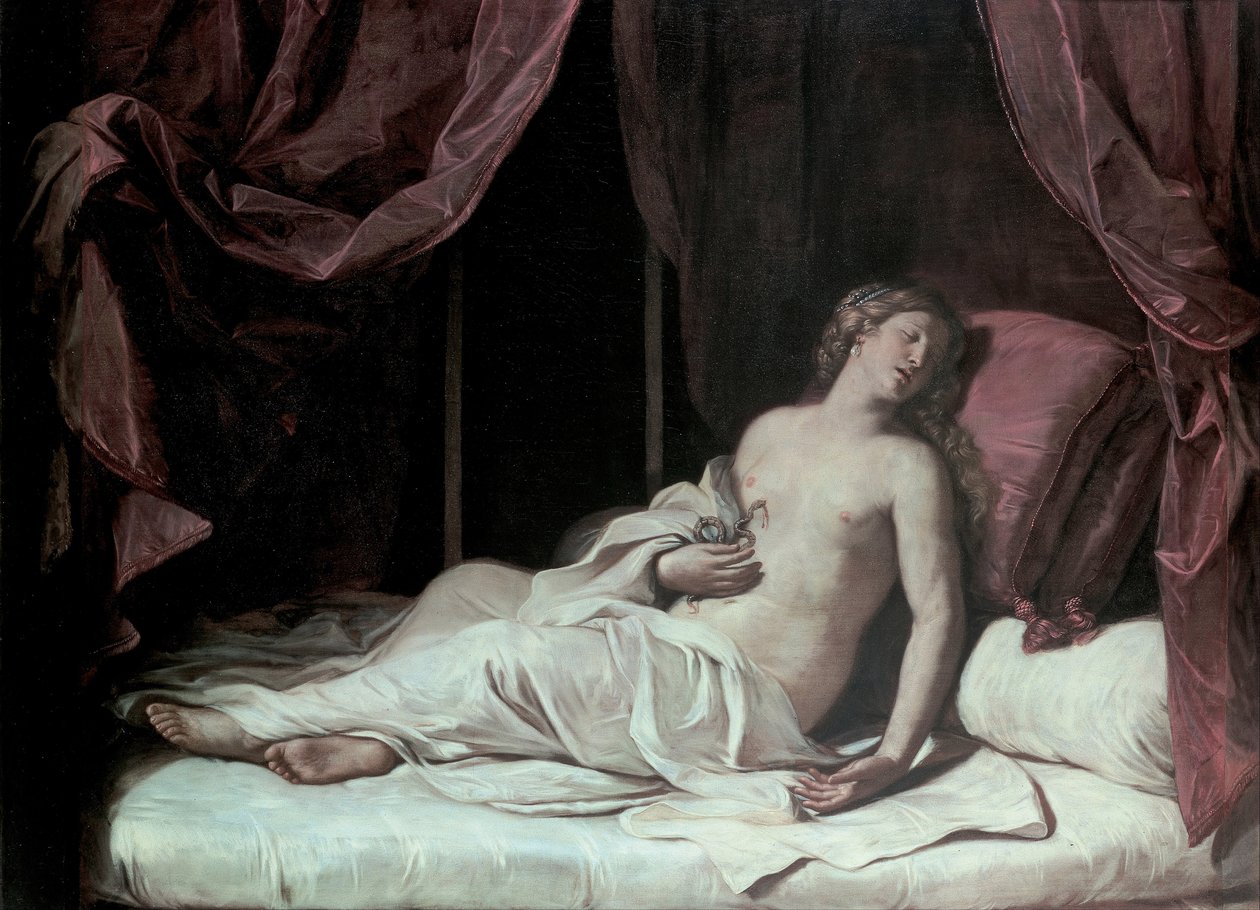 La morte di Cleopatra, 1648 da Guercino
