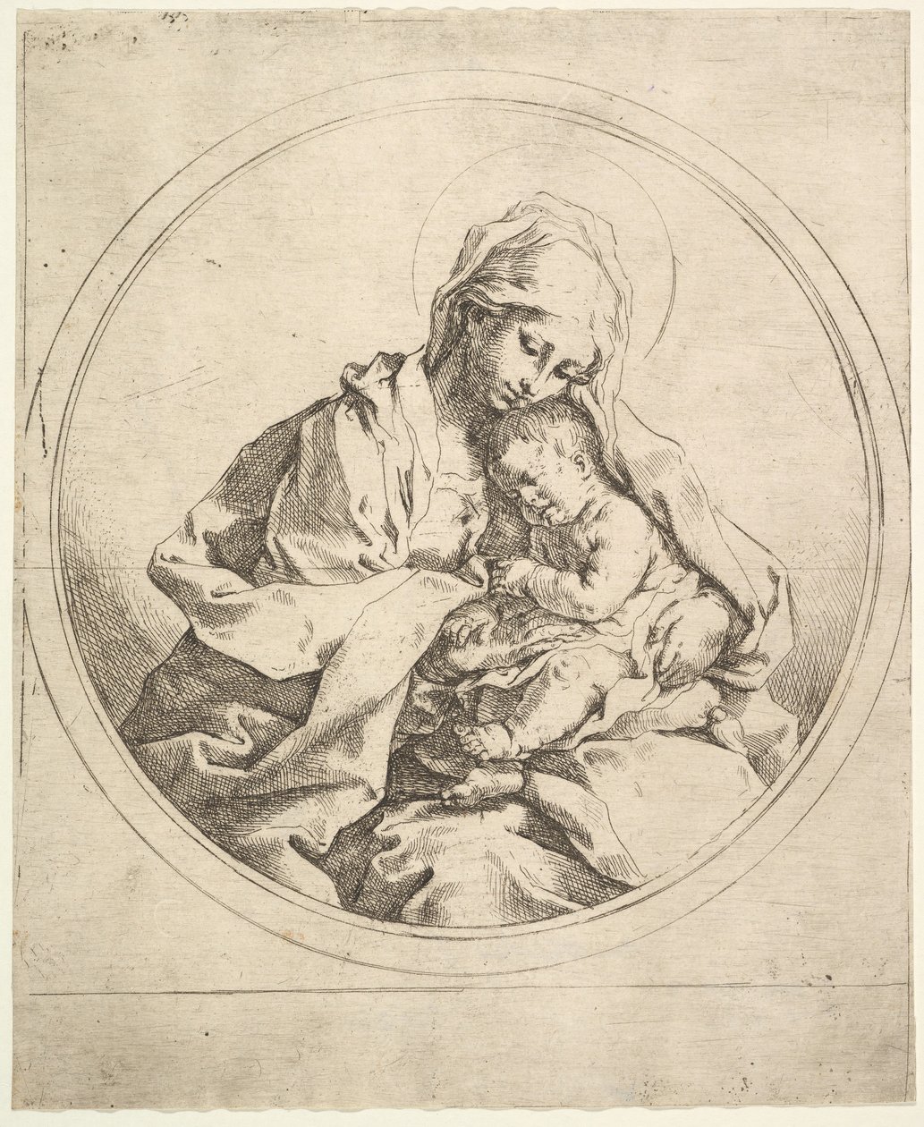 La Madonna col Bambino nel tondo da Guido Reni