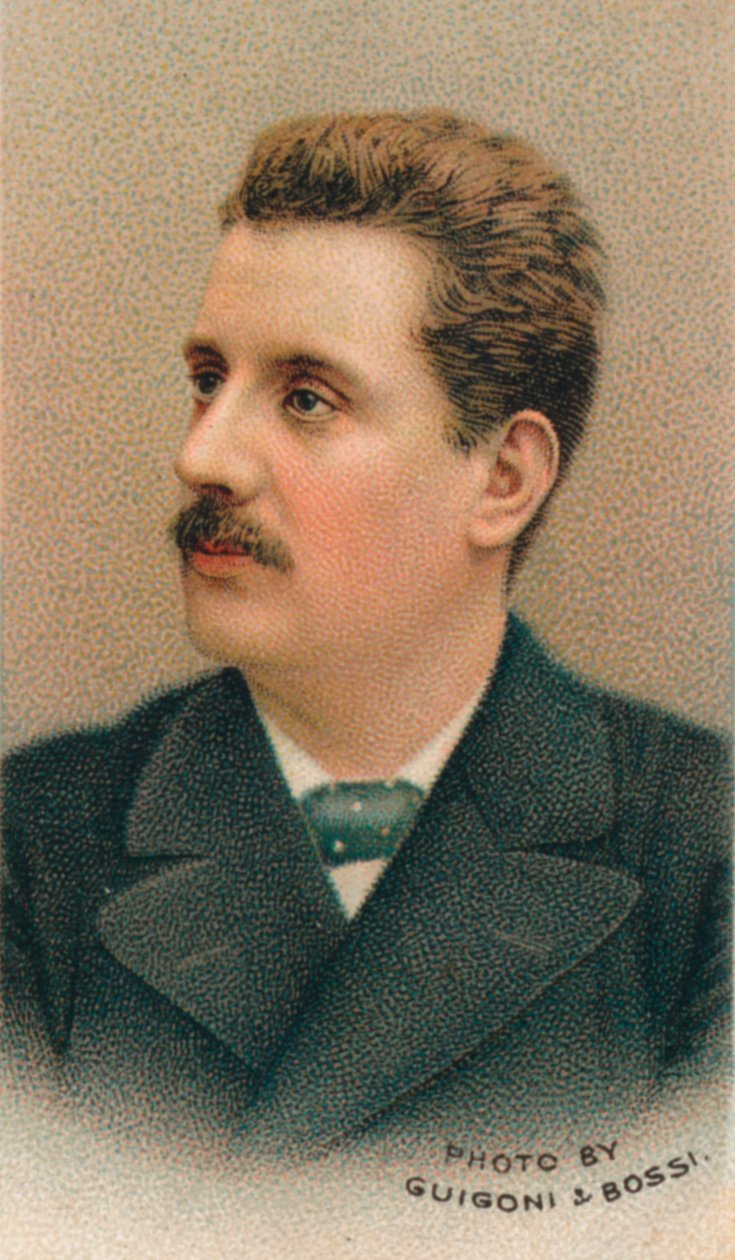 Giacomo Puccini, compositore italiano da Guigoni and Bossi.
