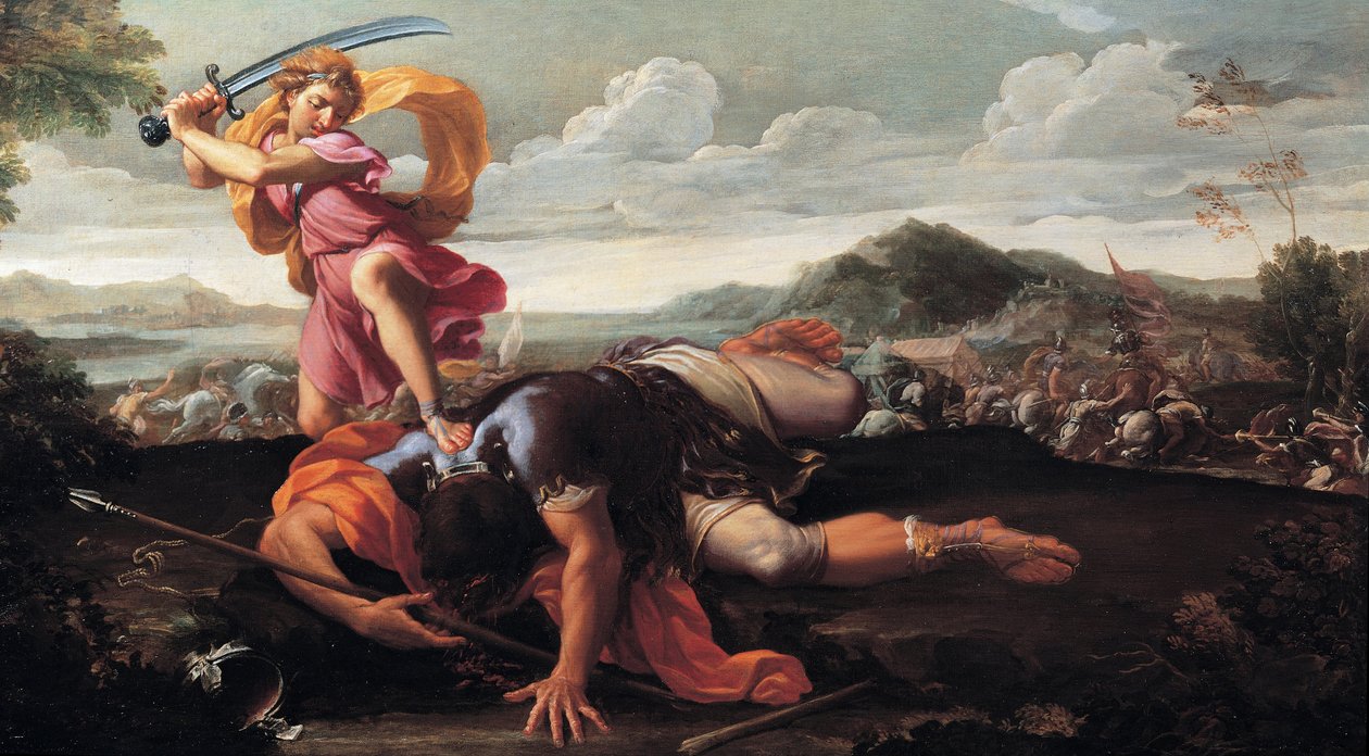 Davide e Golia, 1650-1660 da Guillaime Courtois