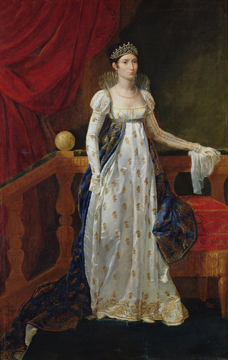 Elisa Bonaparte (1777-1820) Principessa Bacciochi, 1806 da Guillaume Guillon Lethière