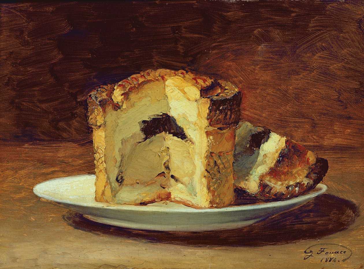 Natura morta con torta, 1884 da Guillaume Romain Fouace