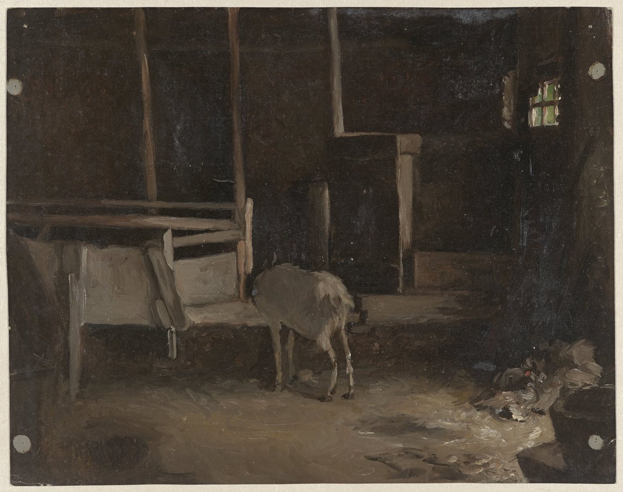 Capretto in una stalla da Guillaume Anne van der Brugghen