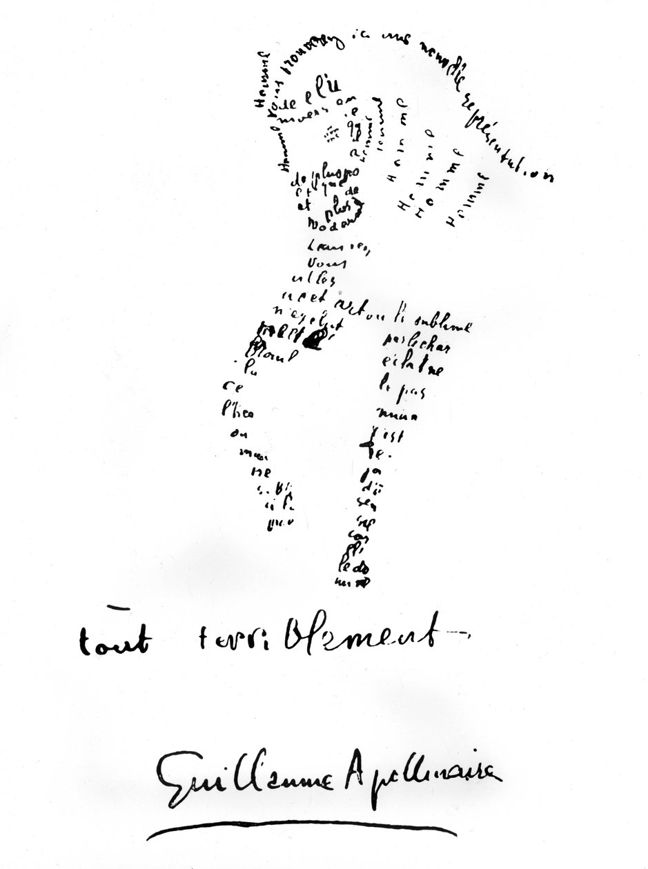Calligramma del cavallo 1917 da Guillaume Apollinaire