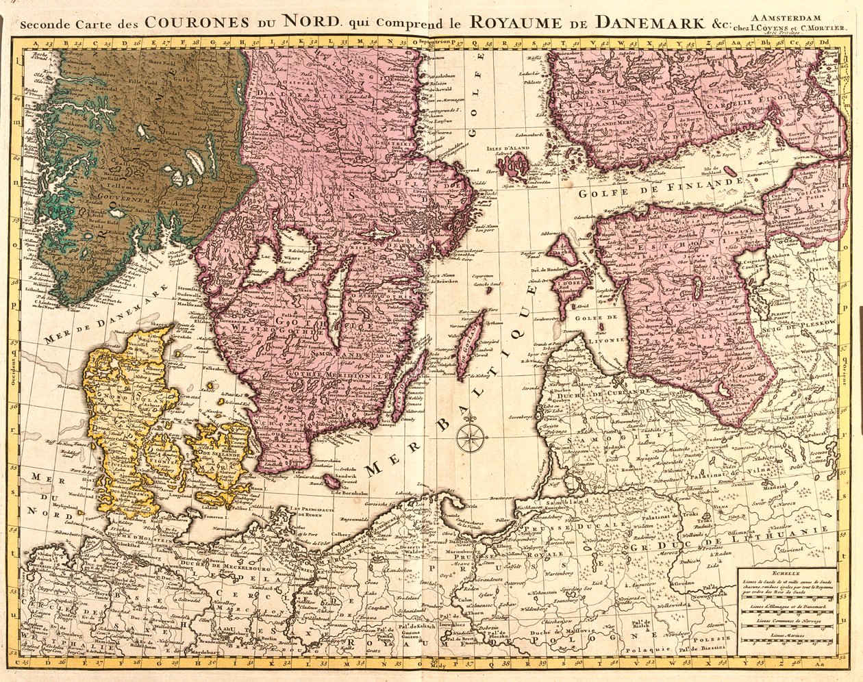 Danimarca, Estonia, Norvegia meridionale, Svezia, Finlandia da Guillaume Delisle