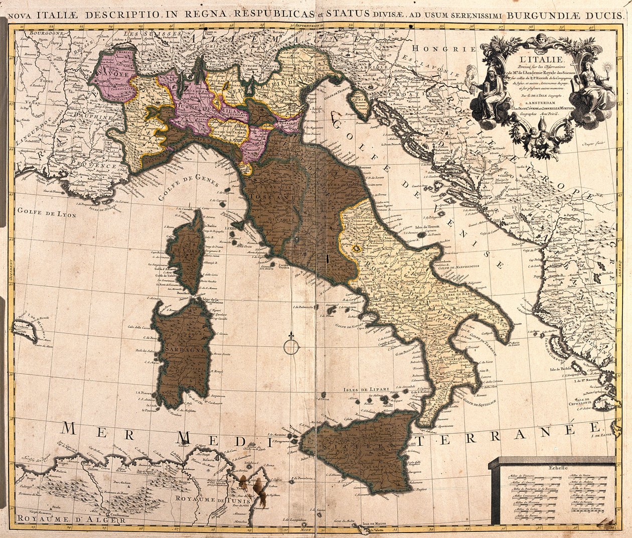 Italia, Francia (Regione: Rhône-Alpes), Croazia (Contea di Istria) da Guillaume Delisle
