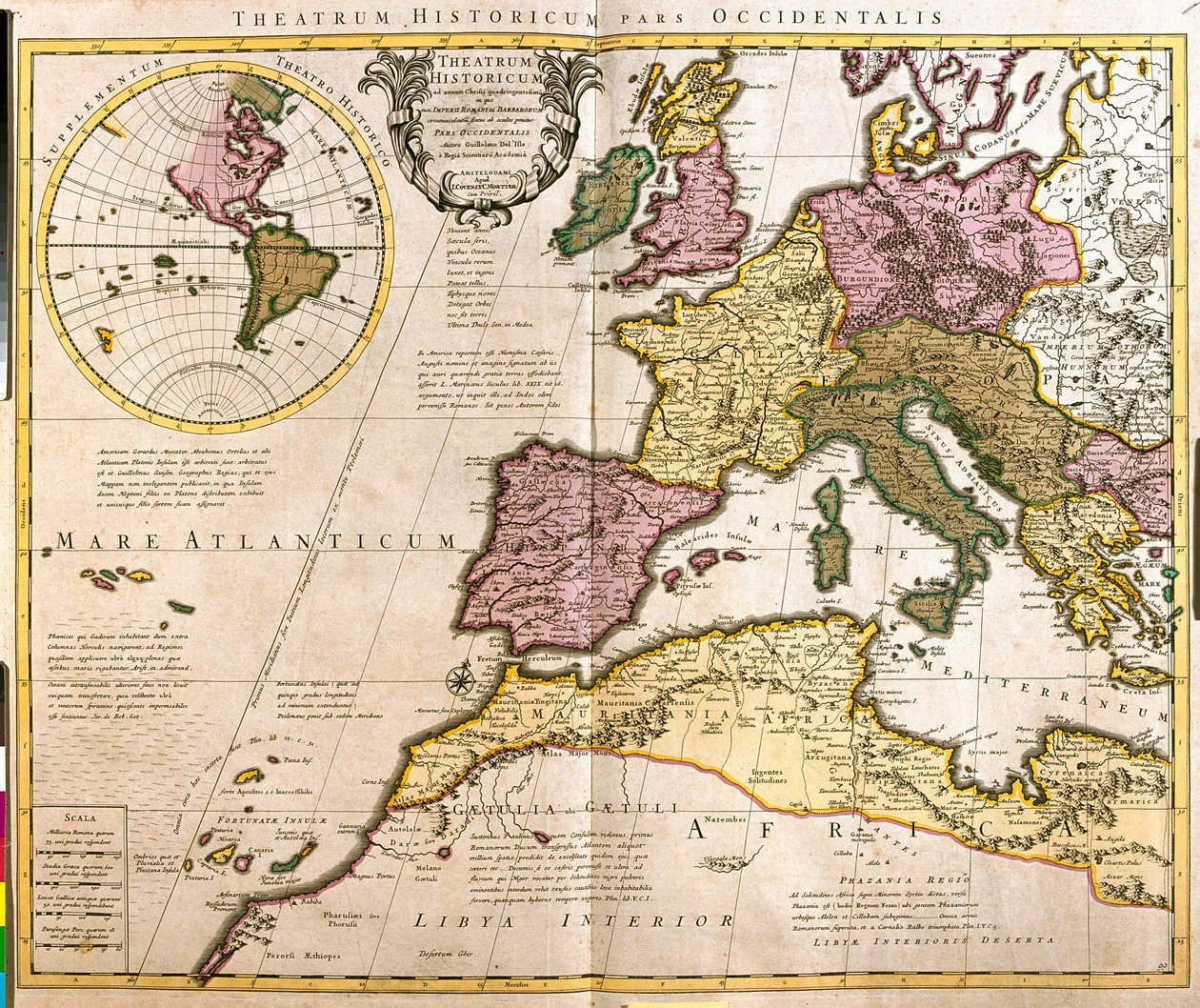 Europa occidentale e Nord Africa da Guillaume Delisle