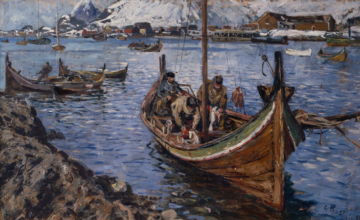 Barche da pesca, Lofoten da Gunnar Berg