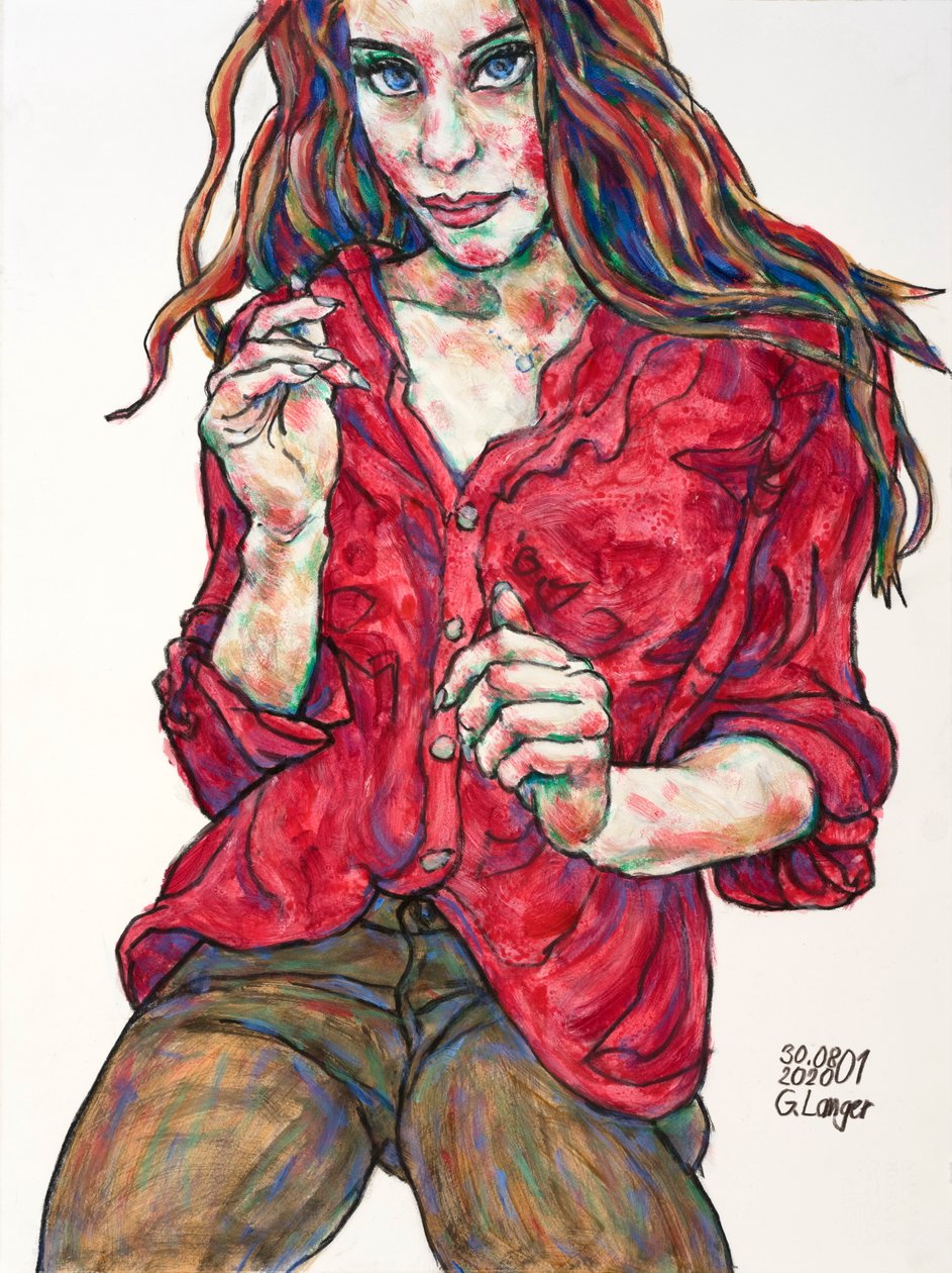 Ritratto di una donna, Inviare simboli da Gunter Langer