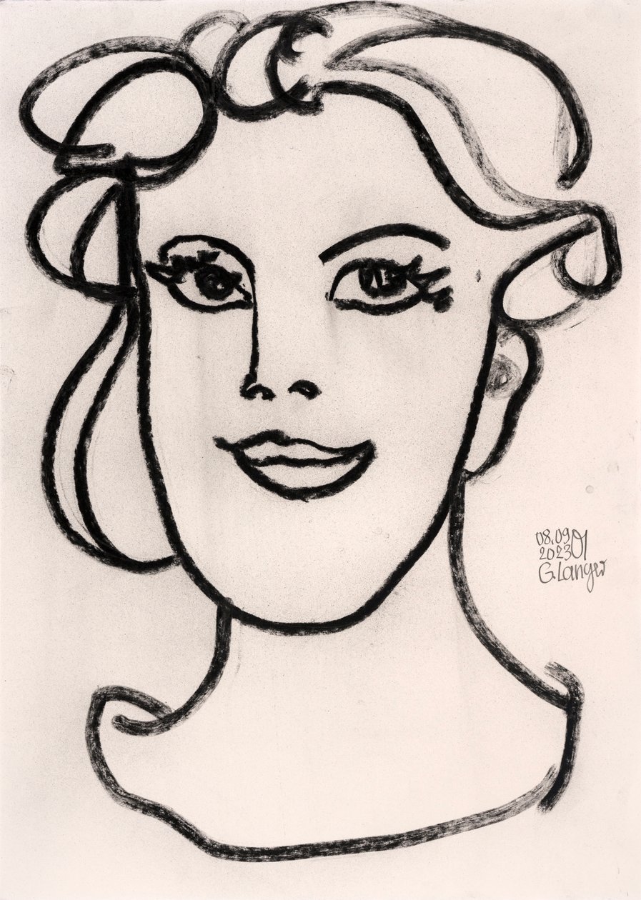 ritratto di donna minimalista da Gunter Langer