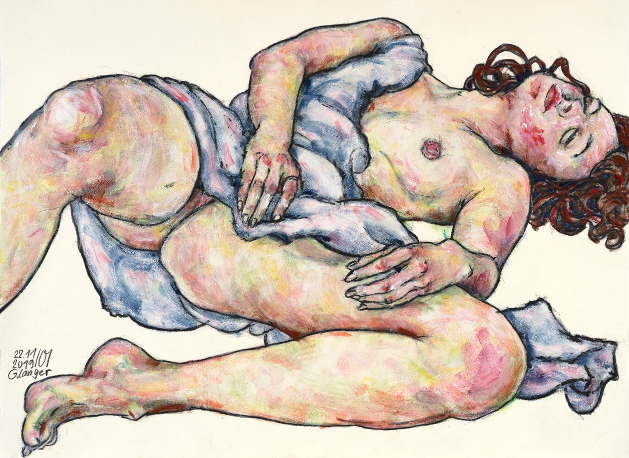 Nudo sdraiato, donna romana da Gunter Langer