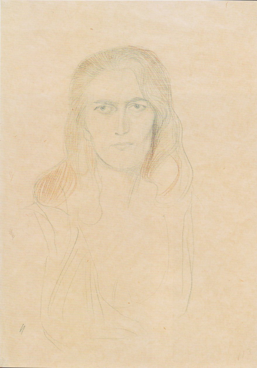 Ritratto di una donna di fronte (Erinnye) da Gustav Klimt