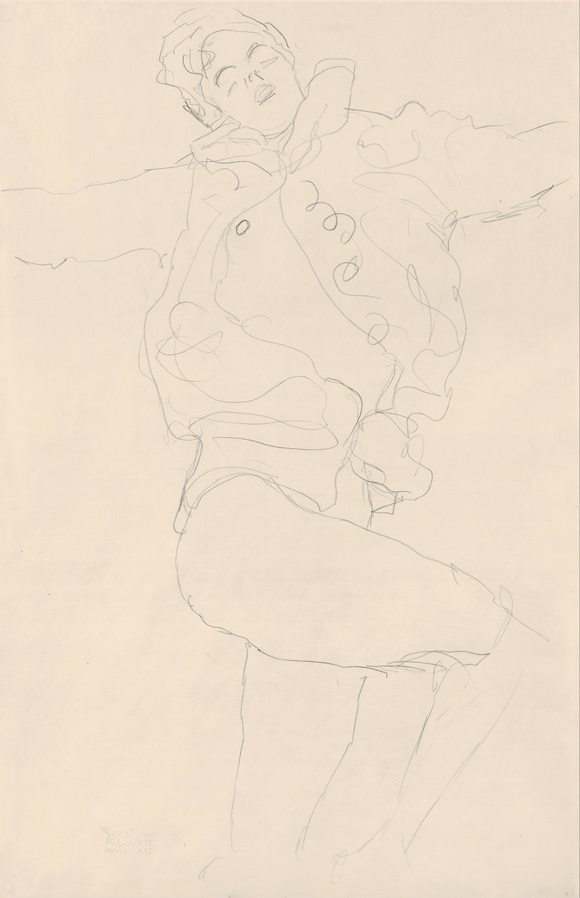 Donna danzante con mantello da Gustav Klimt