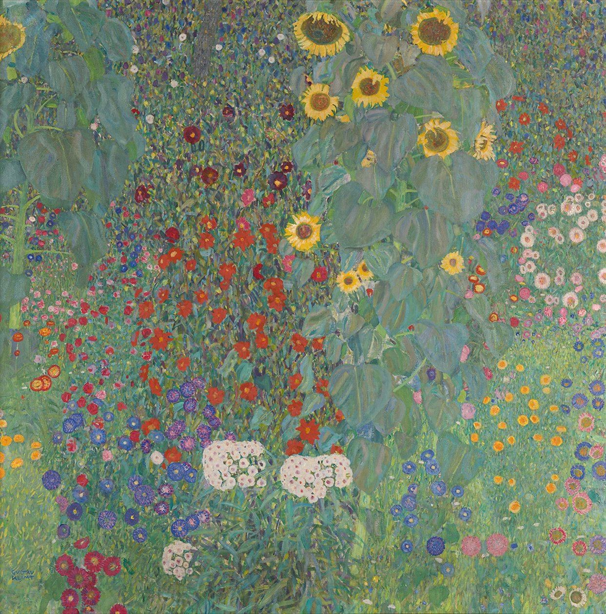 Giardino con girasoli in campagna da Gustav Klimt