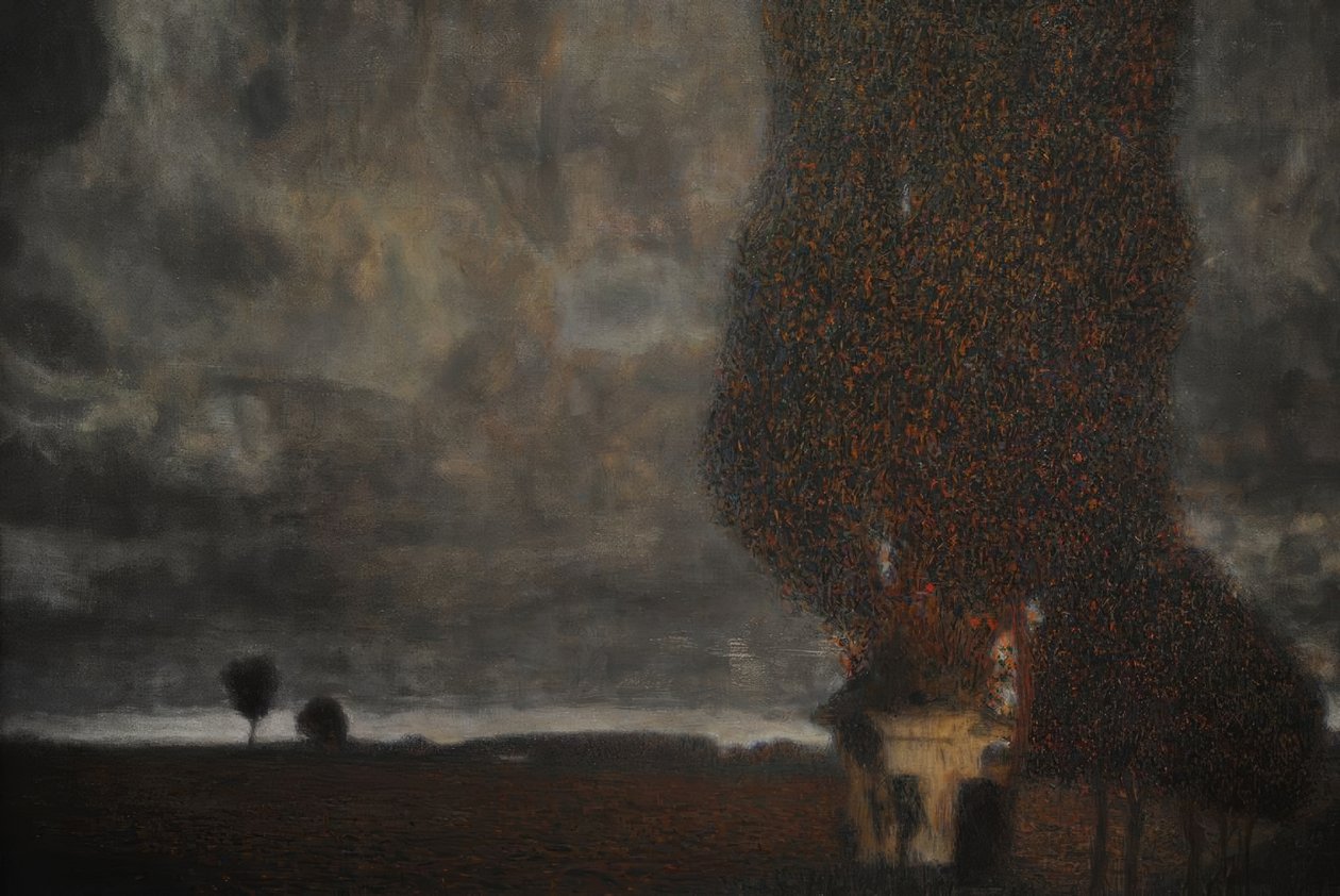Gustav Klimt (1862–1918). Pittore simbolista austriaco. Temporale in arrivo (Il grande pioppo II), 1903. Olio su tela. Leopold Museum. Vienna, Austria. da Gustav Klimt