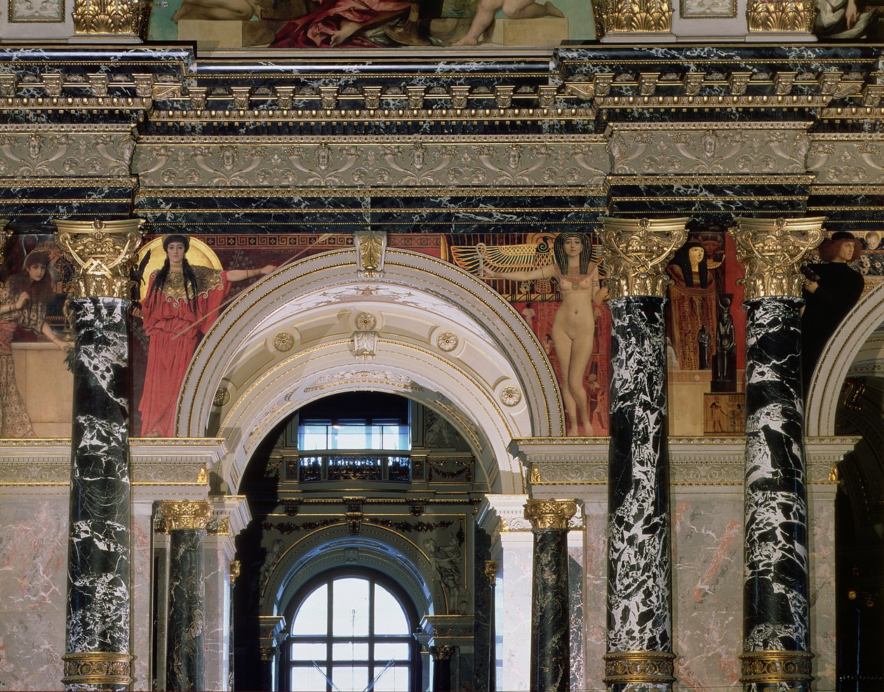 Interno del Kunsthistorisches Museum, Vienna, (dettaglio) da Gustav Klimt