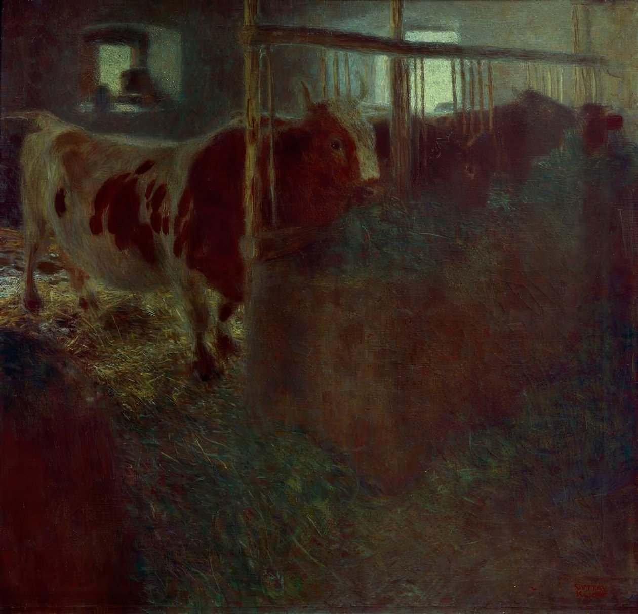 Mucche nella stalla da Gustav Klimt