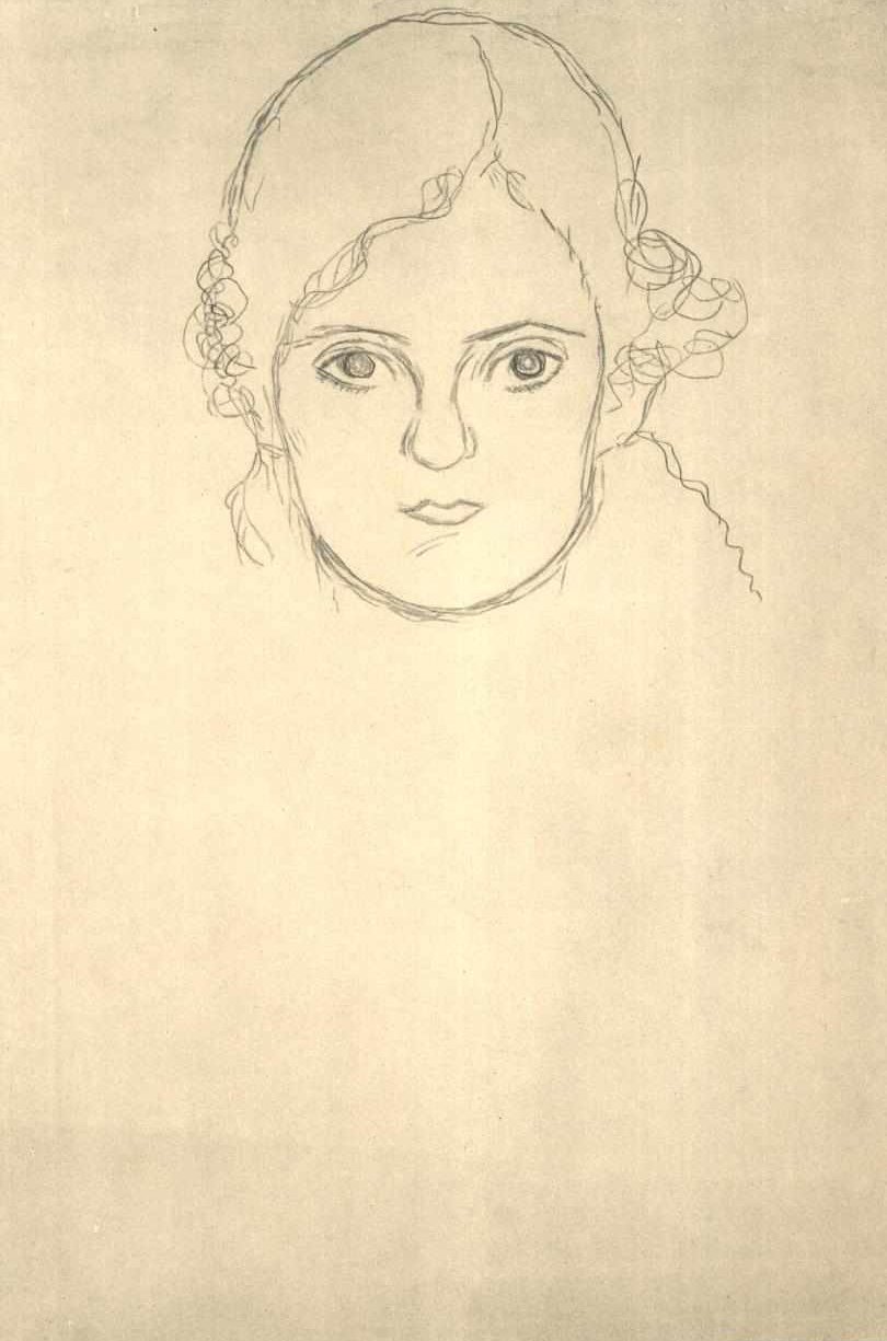 Testa di ragazza da Gustav Klimt