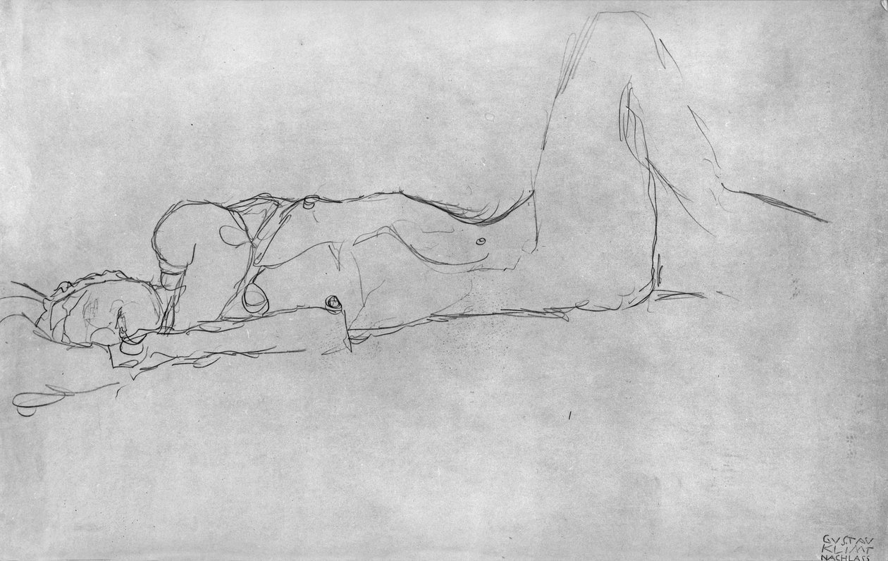 Nudo Femminile Disteso da Gustav Klimt