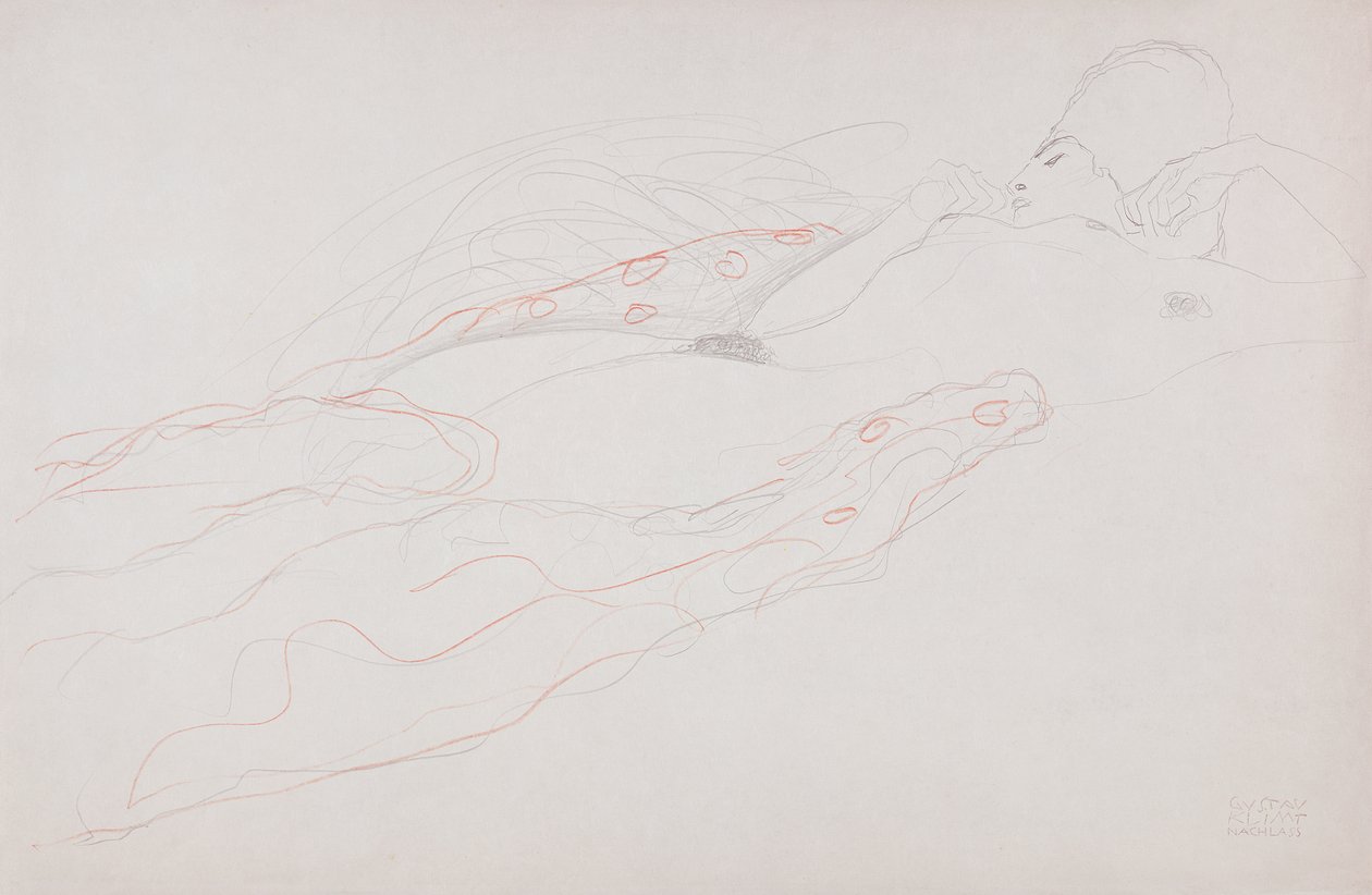 Nudo reclinato da Gustav Klimt