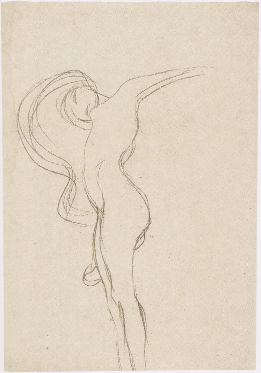 Fluttuante con corpo in posizione di profilo da Gustav Klimt