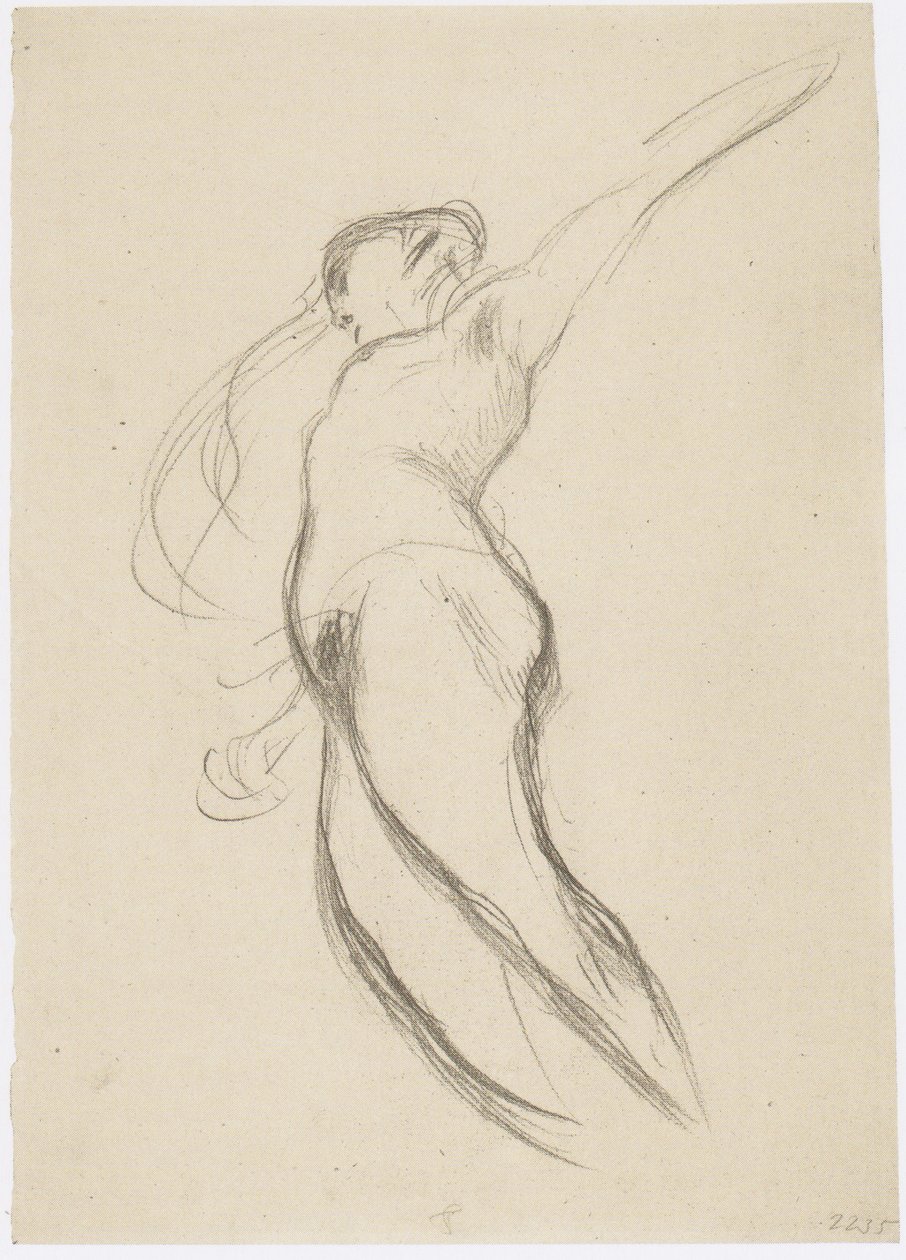Fluttuante verso sinistra con capelli fluenti da Gustav Klimt